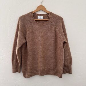 Old Navy Camel Neutral Knit Sweater Womens M Minimalist Capsule Wardrobe Cozy